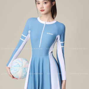 Đồ Bơi Nữ Tay Dài Dáng Váy Xòe Nhẹ Nhàng, Che Bụng 3158 (Sản phẩm Downsell)