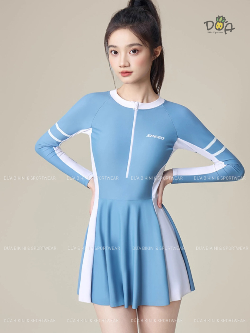 Đồ Bơi Nữ Tay Dài Dáng Váy Xòe Nhẹ Nhàng, Che Bụng 3158 (Sản phẩm Downsell) 3 Đồ Bơi Nữ Tay Dài Dáng Váy Xòe Nhẹ Nhàng, Che Bụng 3158 (Sản phẩm Downsell) - Ảnh 3