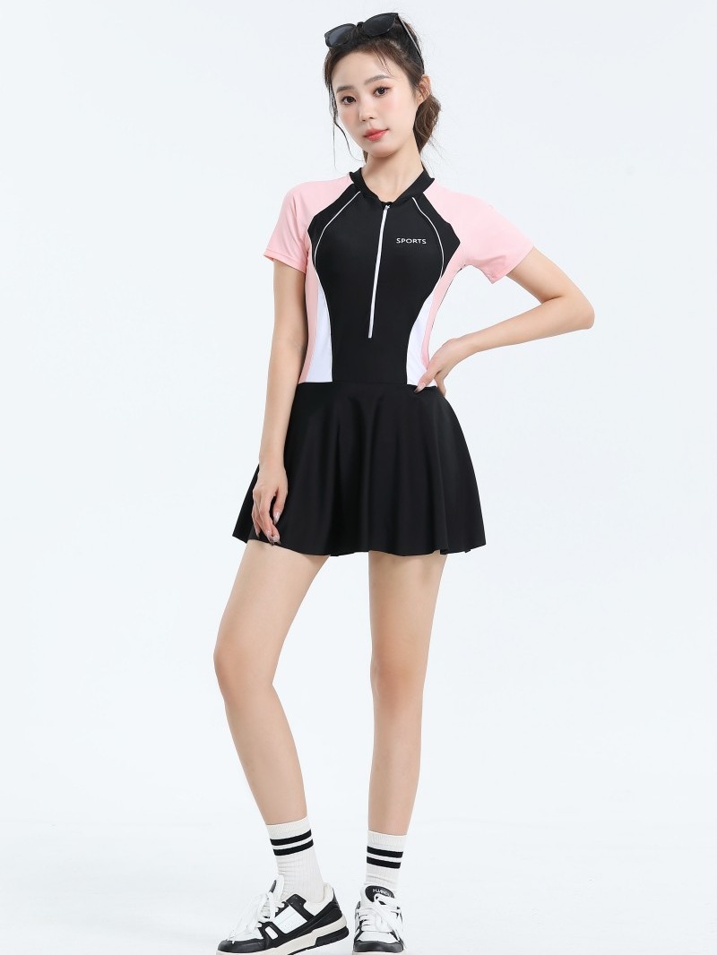 Đồ Bơi Nữ Liền Tay Ngắn Váy Xòe Kín Đáo Trẻ Trung | DỨA BIKINI & SPORTWEAR 2 Đồ Bơi Nữ Liền Tay Ngắn Váy Xòe Kín Đáo Trẻ Trung | DỨA BIKINI & SPORTWEAR - Ảnh 2